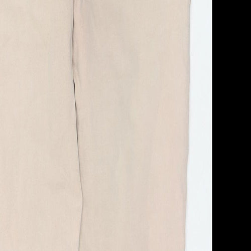 Matalan Womens Beige Cotton Skinny Jeans Size 10 L26 in Regular Zip