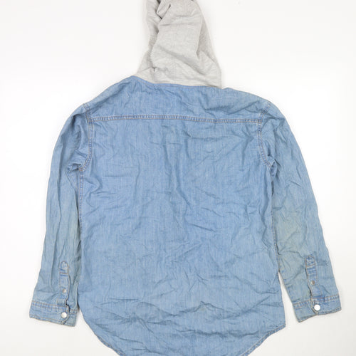 H&M Womens Blue Jacket Size 6 Snap - Unisex