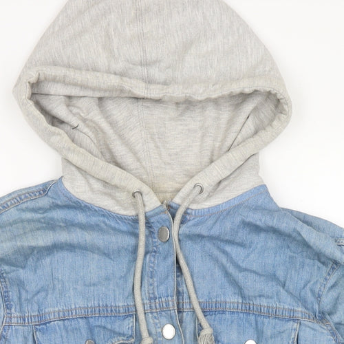 H&M Womens Blue Jacket Size 6 Snap - Unisex