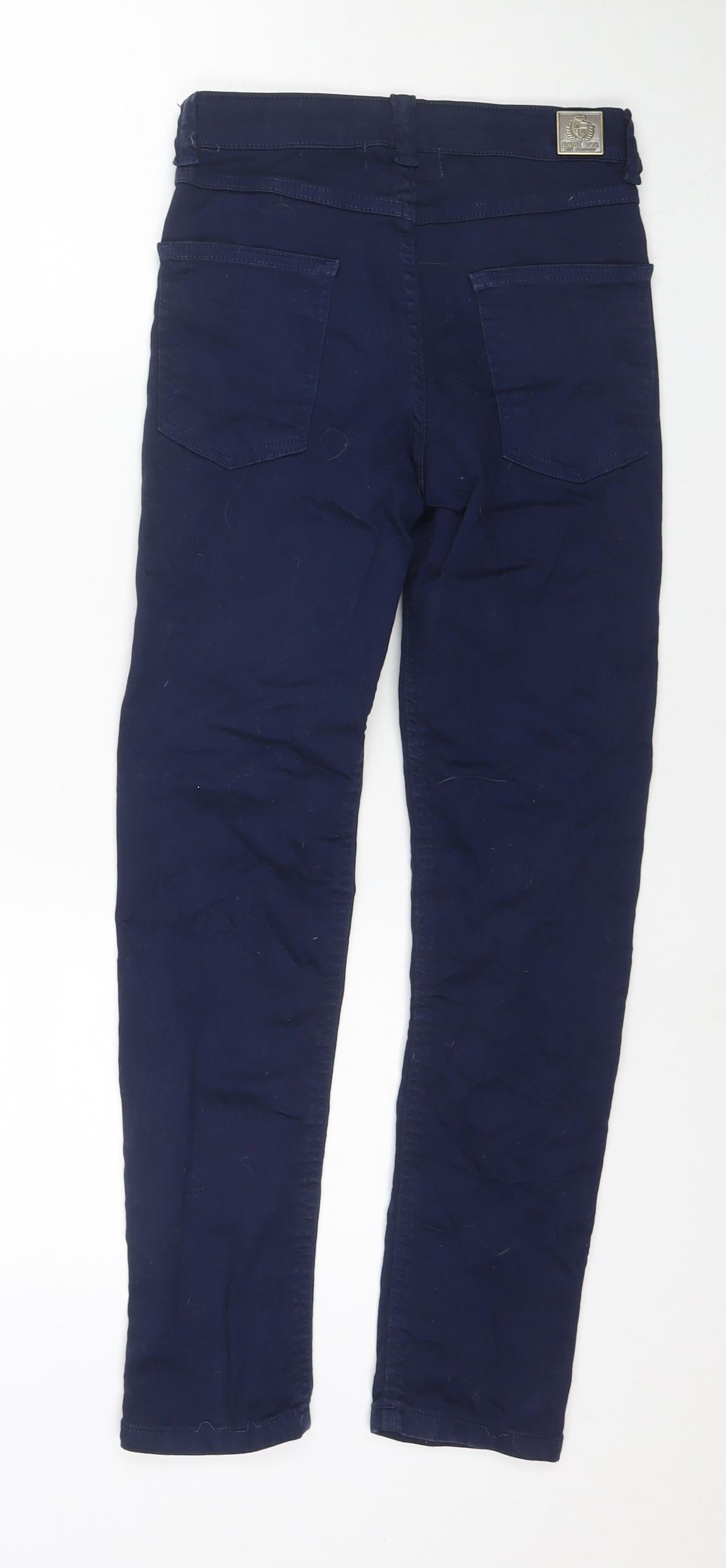 Dame Dos Boys Blue Polyester Blend Skinny Jeans Size 12 Years L25 in Regular Zip