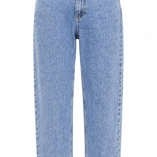 Denim & Co. Womens Blue Cotton Mom Jeans Size 8 L28 in Regular Zip