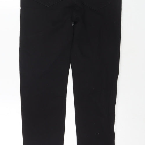 Marks and Spencer Womens Black Cotton Skinny Jeans Size 8 L28 in Regular Zip