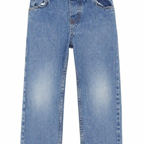 Quality Gurantee Girls Blue Cotton Straight Jeans Size 5-6 Years Regular Zip