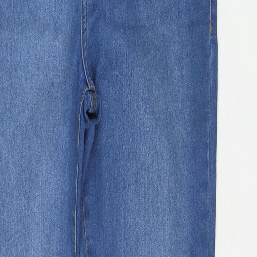 M-17 Womens Blue Cotton Skinny Jeans Size 14 L30 in Regular Zip