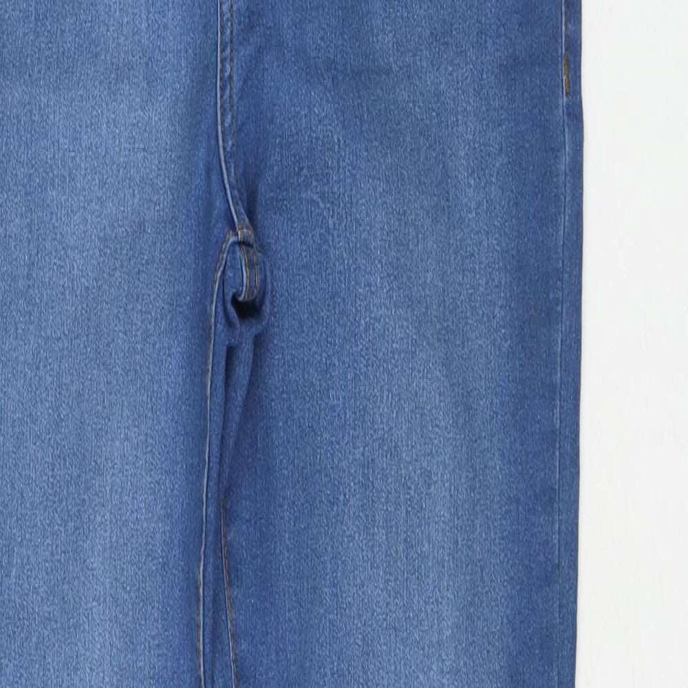 M-17 Womens Blue Cotton Skinny Jeans Size 14 L30 in Regular Zip