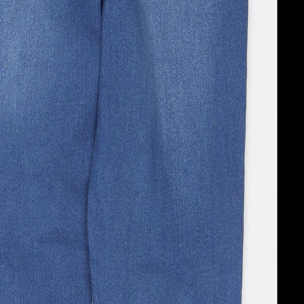 M-17 Womens Blue Cotton Skinny Jeans Size 14 L30 in Regular Zip