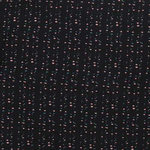 JDY Womens Black Polka Dot Polyester Basic Blouse Size 10 Round Neck