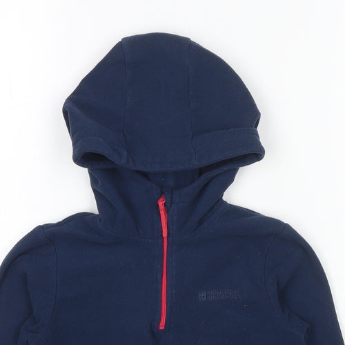 Mountain Warehouse Girls Blue Polyester Pullover Hoodie Size 5-6 Years Pullover