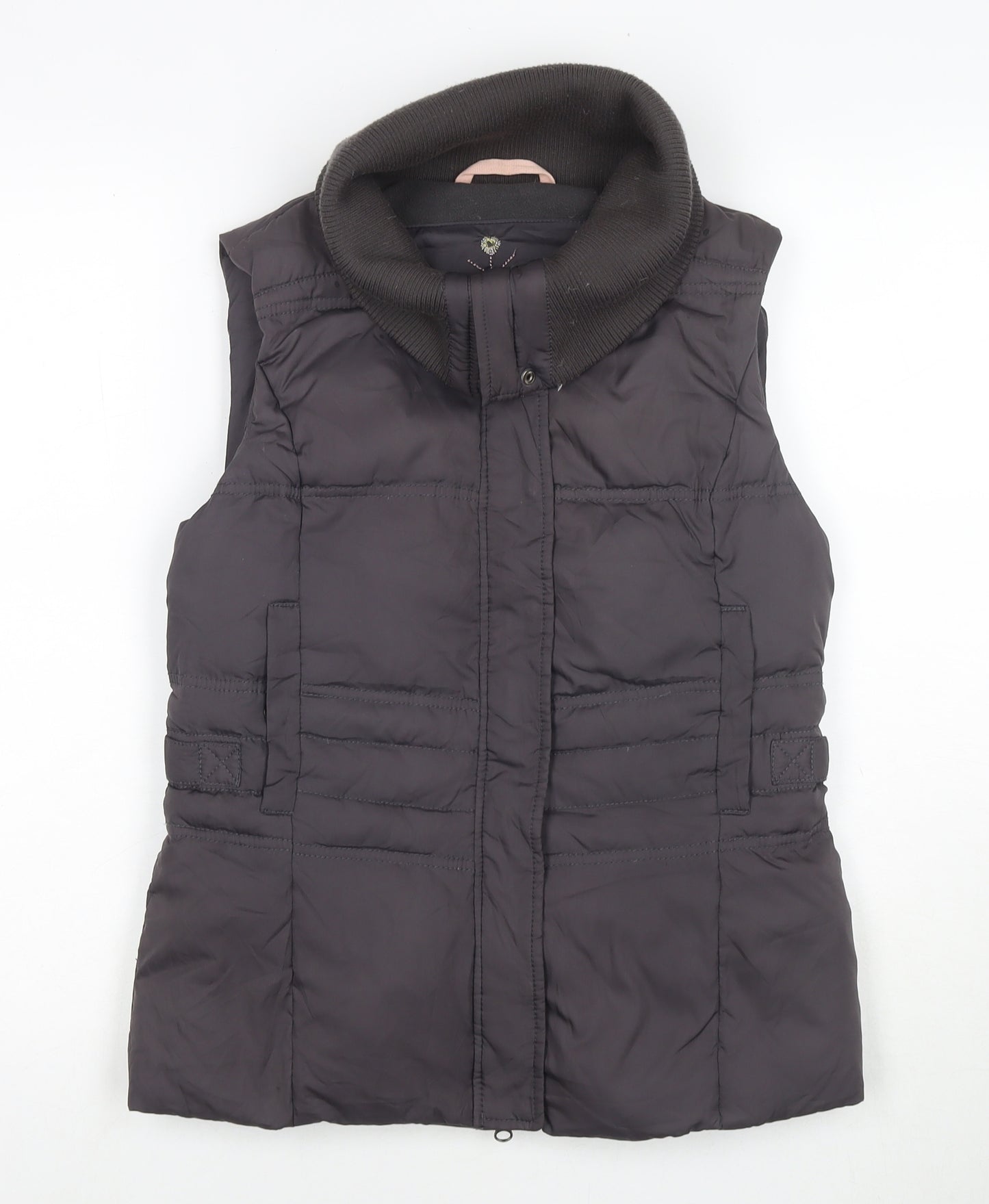 White Stuff Womens Brown Gilet Waistcoat Size 10 Zip