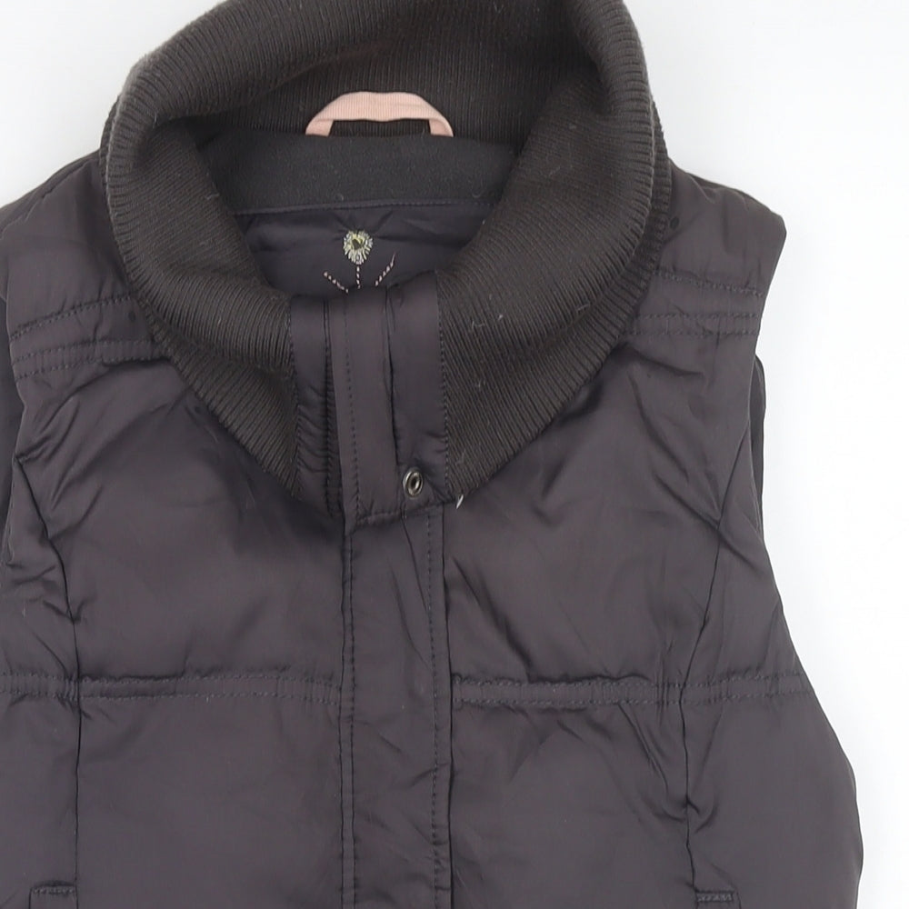 White Stuff Womens Brown Gilet Waistcoat Size 10 Zip
