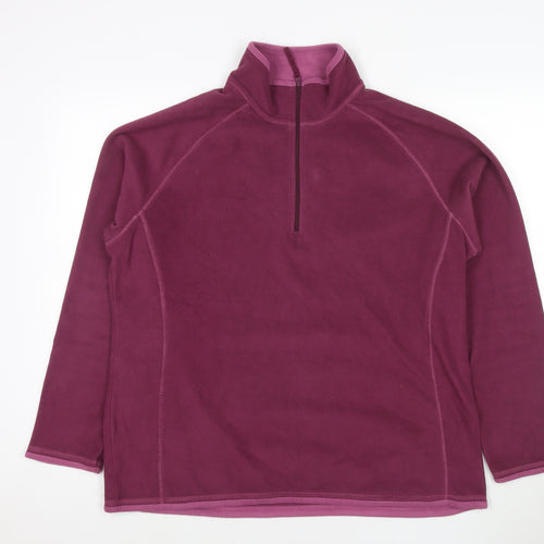 Mountain Warehouse Womens Purple Polyester Pullover Sweatshirt Size 20 Pullover