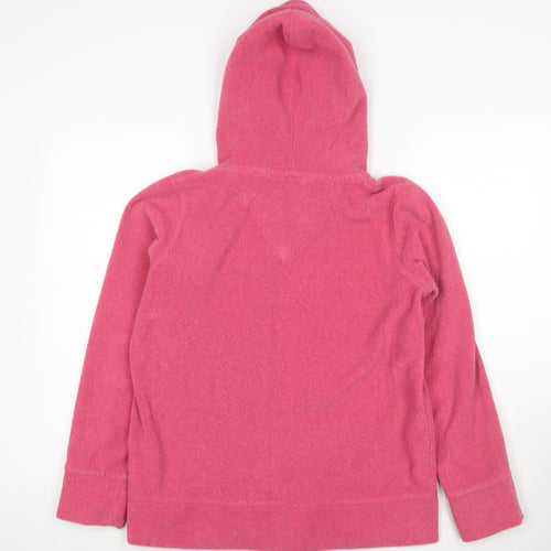 Marks and Spencer Womens Pink Polyester Pullover Hoodie Size 14 Pullover