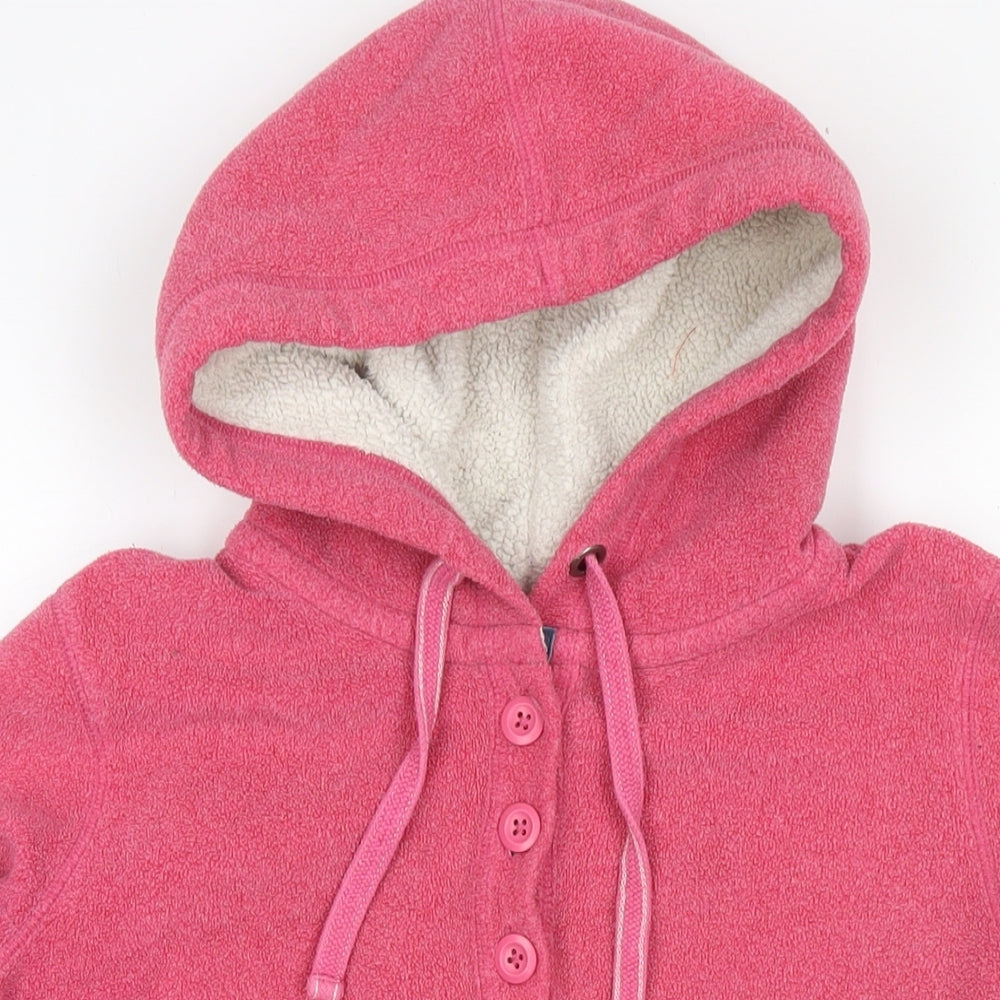 Marks and Spencer Womens Pink Polyester Pullover Hoodie Size 14 Pullover