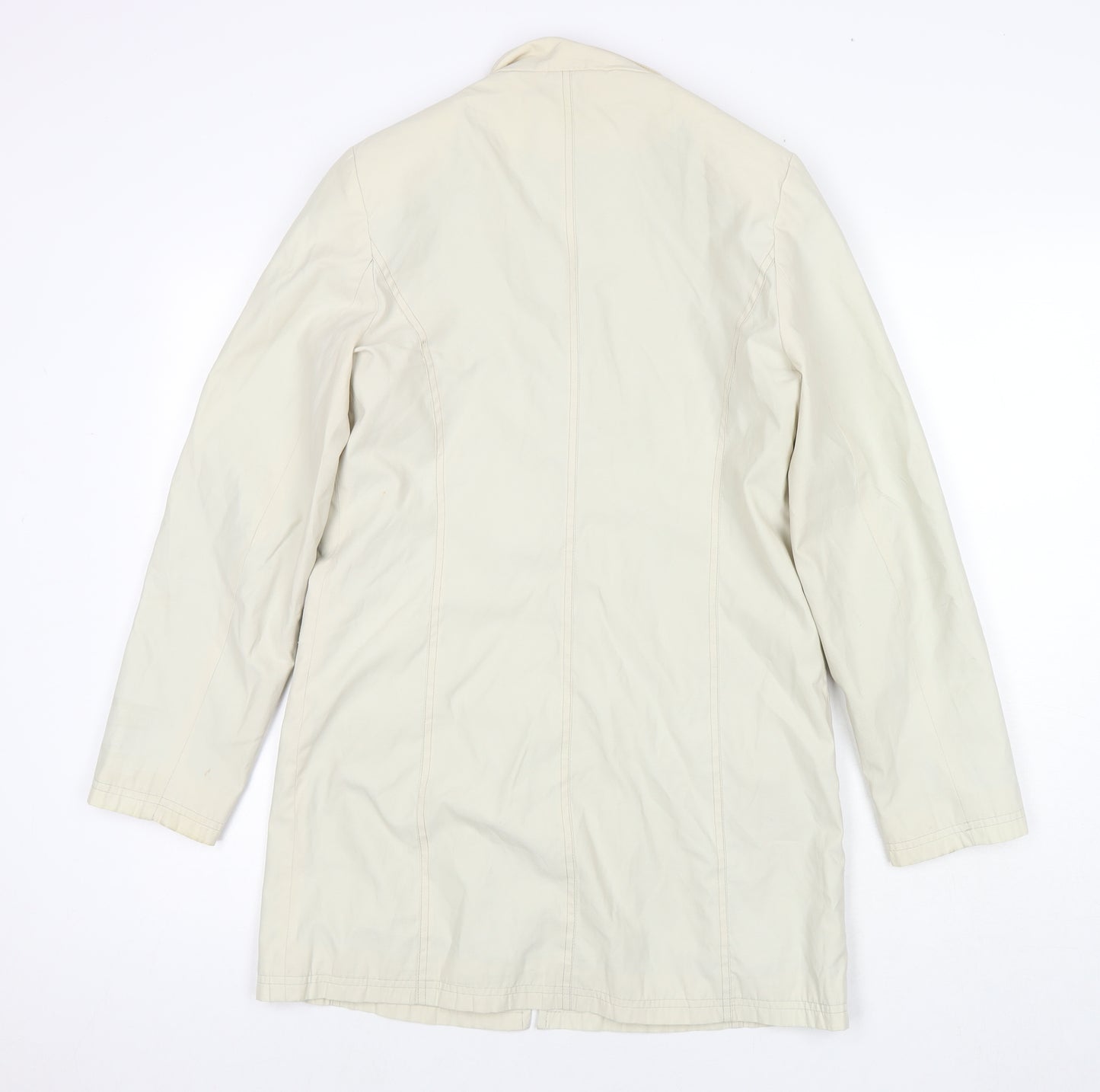 NuAge Womens Beige Jacket Coat Size 10 Zip