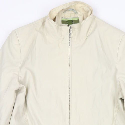 NuAge Womens Beige Jacket Coat Size 10 Zip