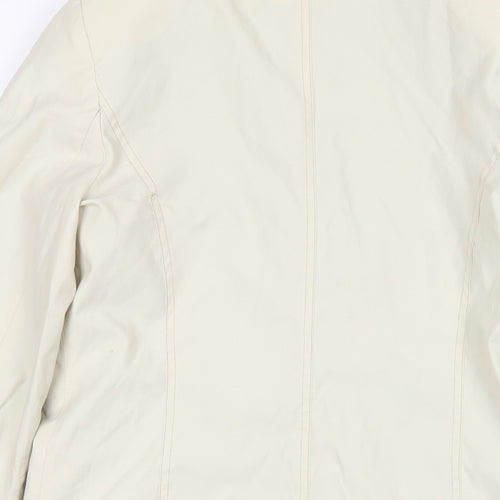 NuAge Womens Beige Jacket Coat Size 10 Zip