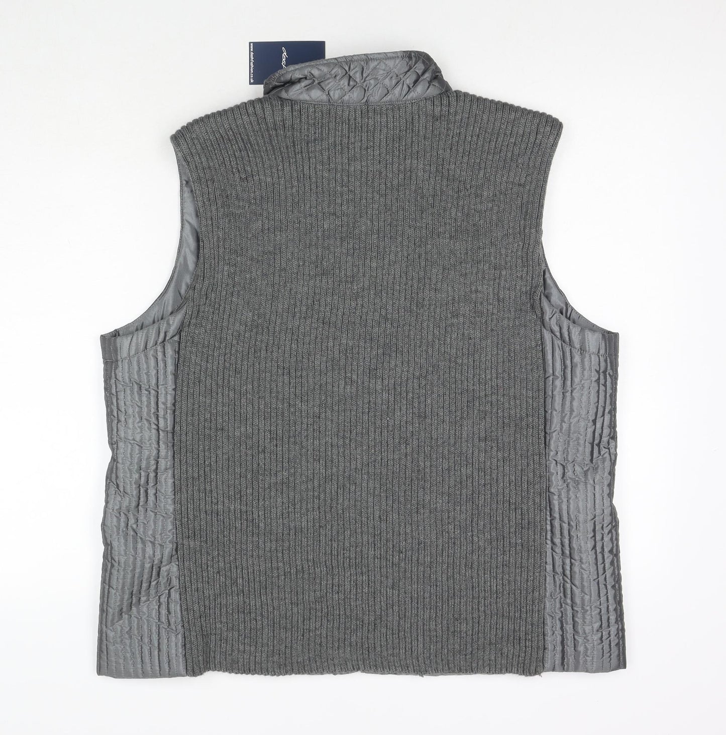DASH Womens Grey Gilet Waistcoat Size 20 Zip