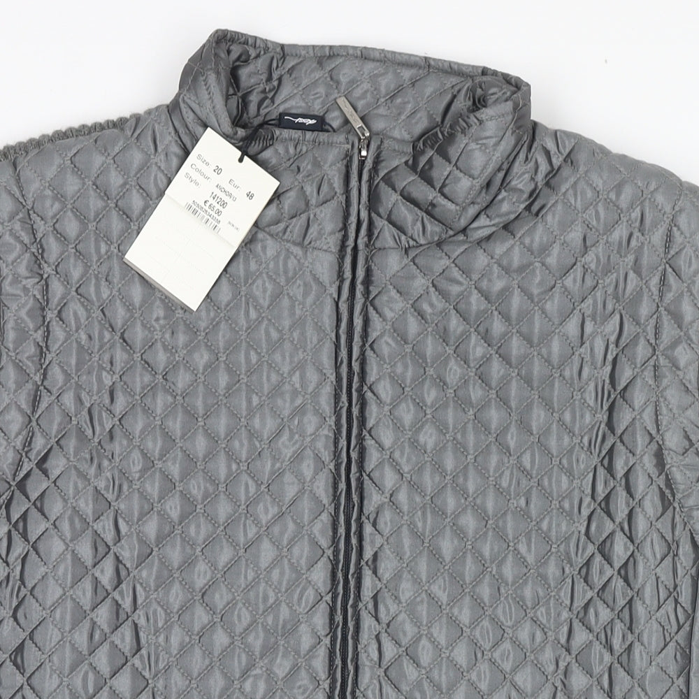 DASH Womens Grey Gilet Waistcoat Size 20 Zip
