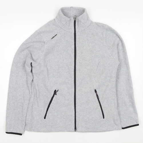 DECATHLON Womens Grey Jacket Size L Zip - Size L/XL