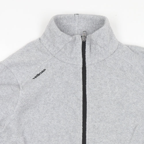 DECATHLON Womens Grey Jacket Size L Zip - Size L/XL