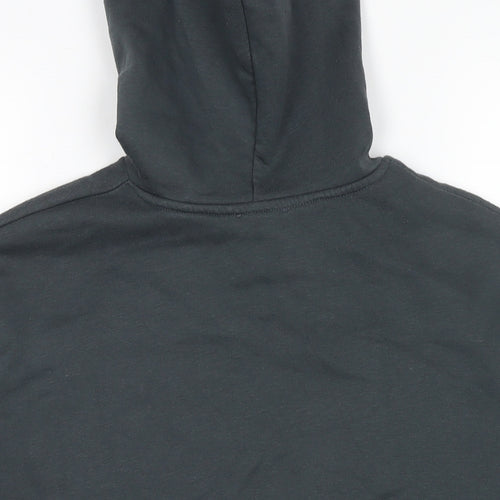 New Look Girls Grey Cotton Pullover Hoodie Size 12-13 Years Pullover - Happiness Butterflies