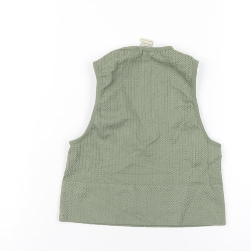 Stradivarius Womens Green Nylon Basic Tank Size M V-Neck