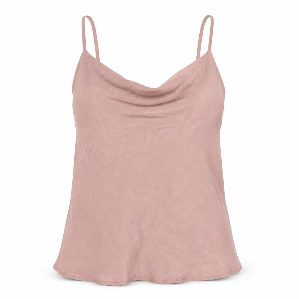 Envy Womens Pink Polyester Camisole T-Shirt Size 8 Cowl Neck