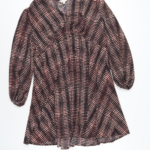 Per Una Womens Multicoloured Geometric Polyester A-Line Size 18 V-Neck Pullover