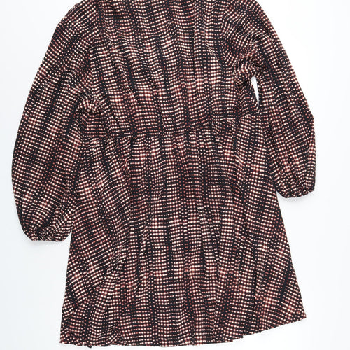 Per Una Womens Multicoloured Geometric Polyester A-Line Size 18 V-Neck Pullover