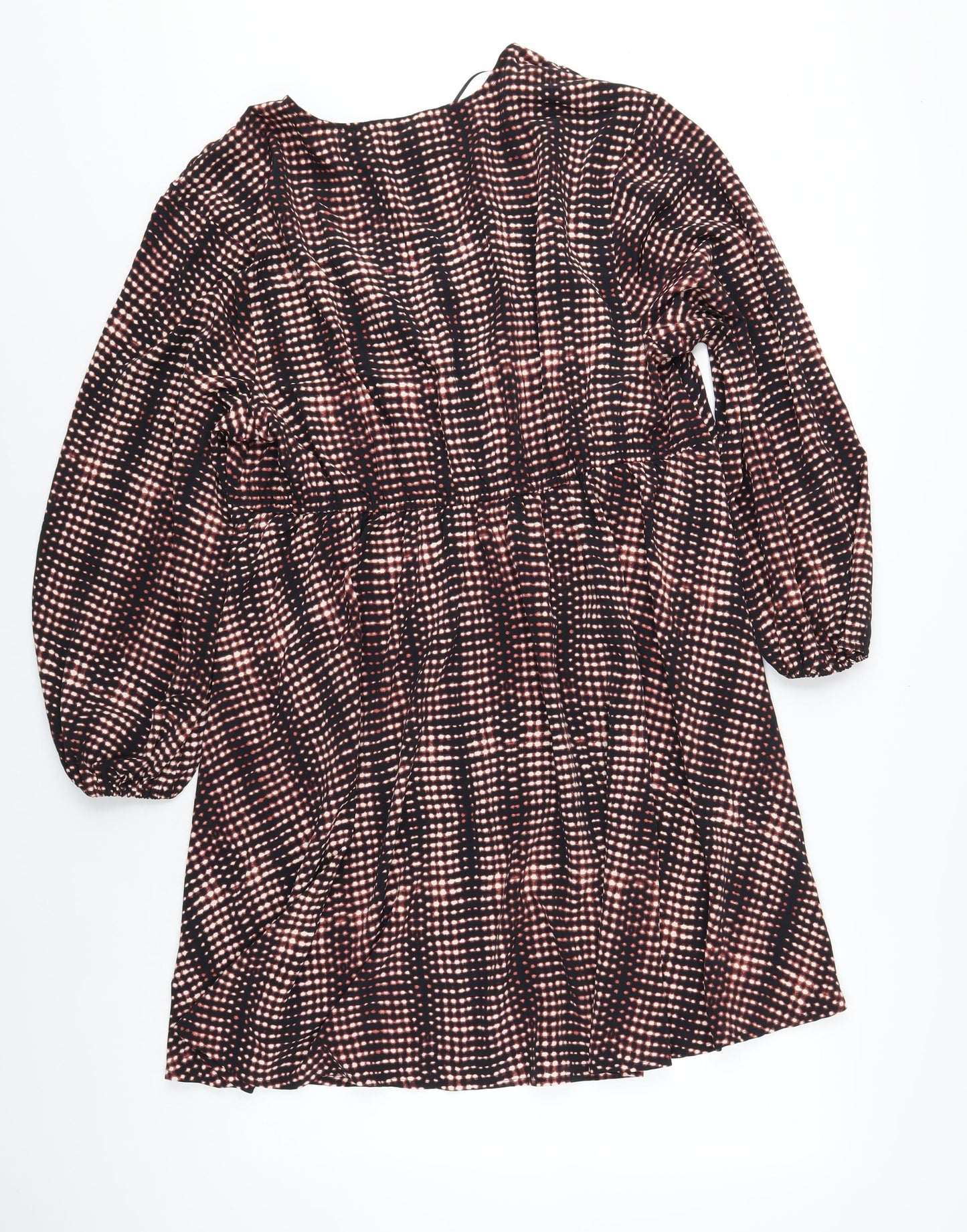 Per Una Womens Multicoloured Geometric Polyester A-Line Size 18 V-Neck Pullover