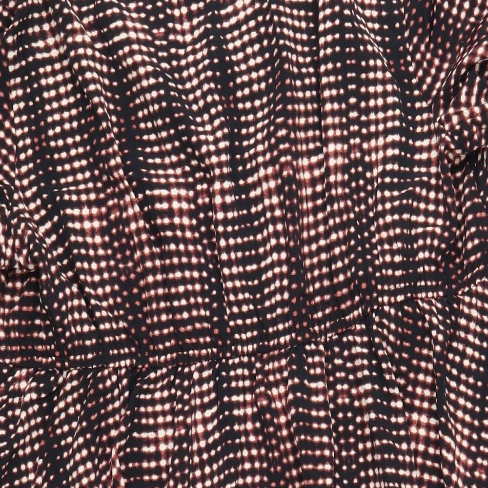 Per Una Womens Multicoloured Geometric Polyester A-Line Size 18 V-Neck Pullover