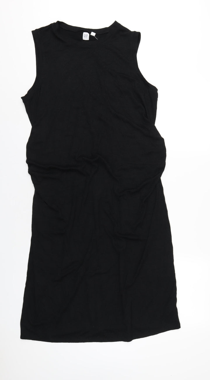 Gap Womens Black Polyester Bodycon Size XL Round Neck Pullover