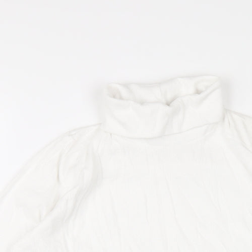 Marks and Spencer Womens White Cotton Bodysuit One-Piece Size 18 Snap