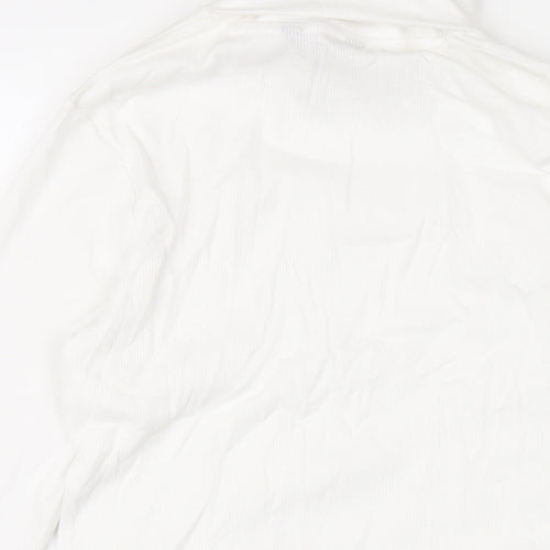 Marks and Spencer Womens White Cotton Bodysuit One-Piece Size 18 Snap