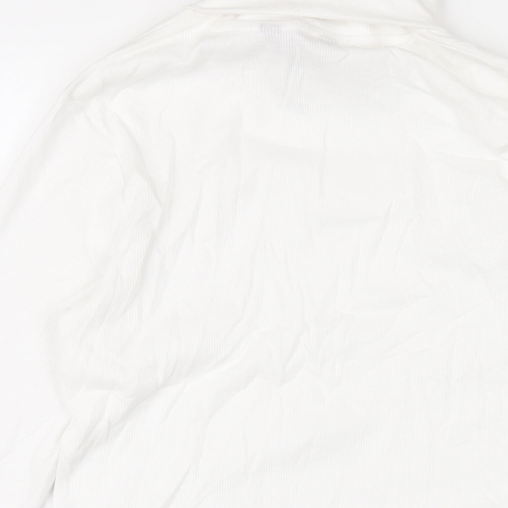 Marks and Spencer Womens White Cotton Bodysuit One-Piece Size 18 Snap