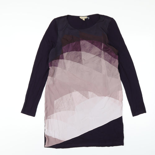 Phase Eight Womens Purple Polyester A-Line Size 10 Round Neck Pullover
