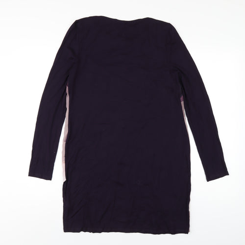 Phase Eight Womens Purple Polyester A-Line Size 10 Round Neck Pullover