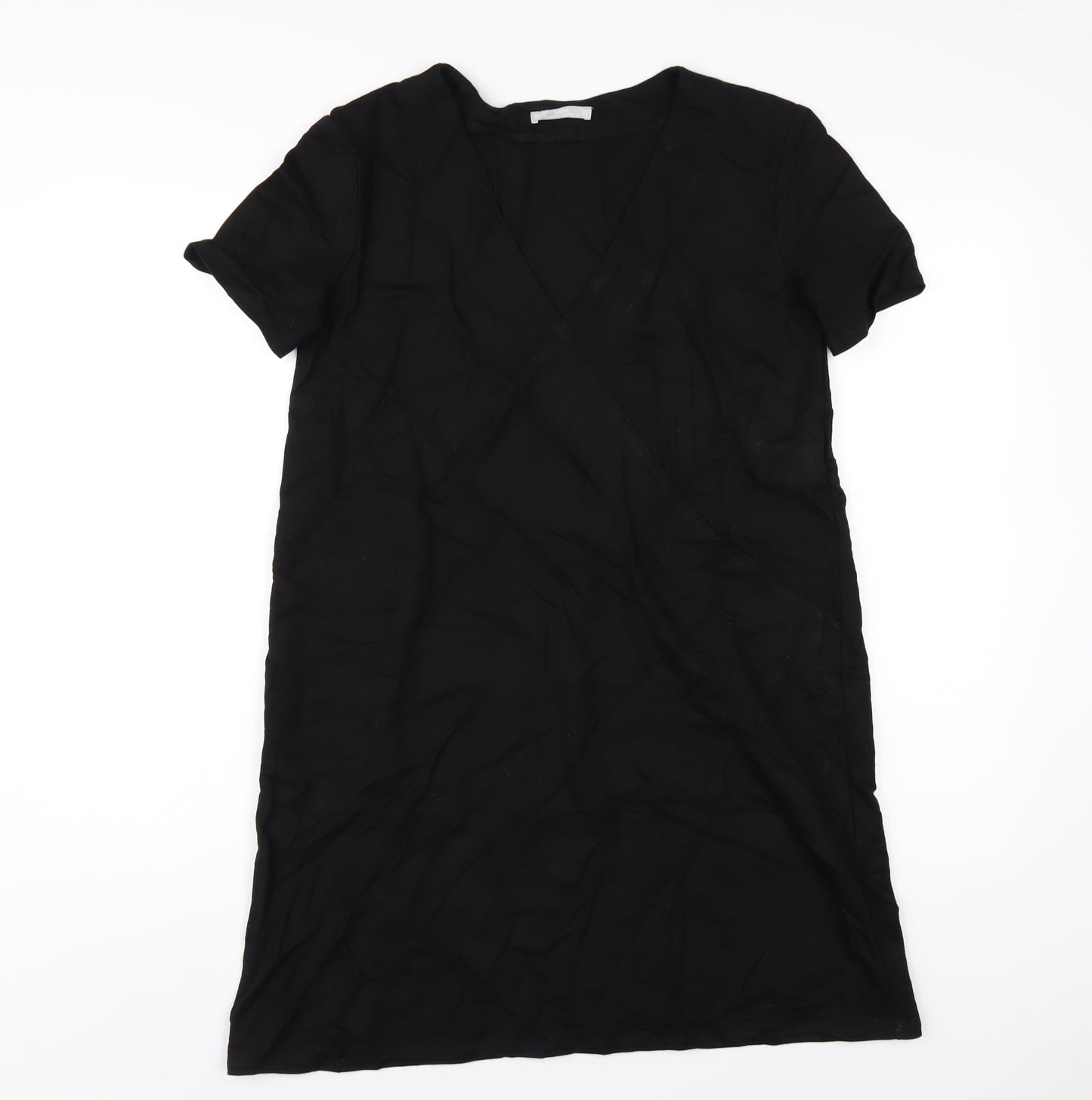 Zara Womens Black Viscose A-Line Size M Round Neck Pullover