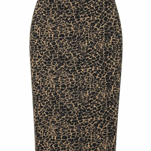 ASOS Womens Brown Geometric Polyester Straight & Pencil Skirt Size 8