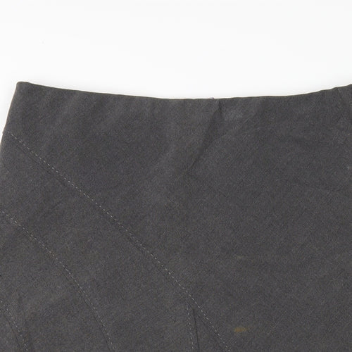 Platform Womens Grey Polyester A-Line Skirt Size 14