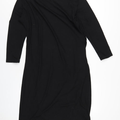 Marks and Spencer Womens Black Polyester Bodycon Size 22 Round Neck Pullover