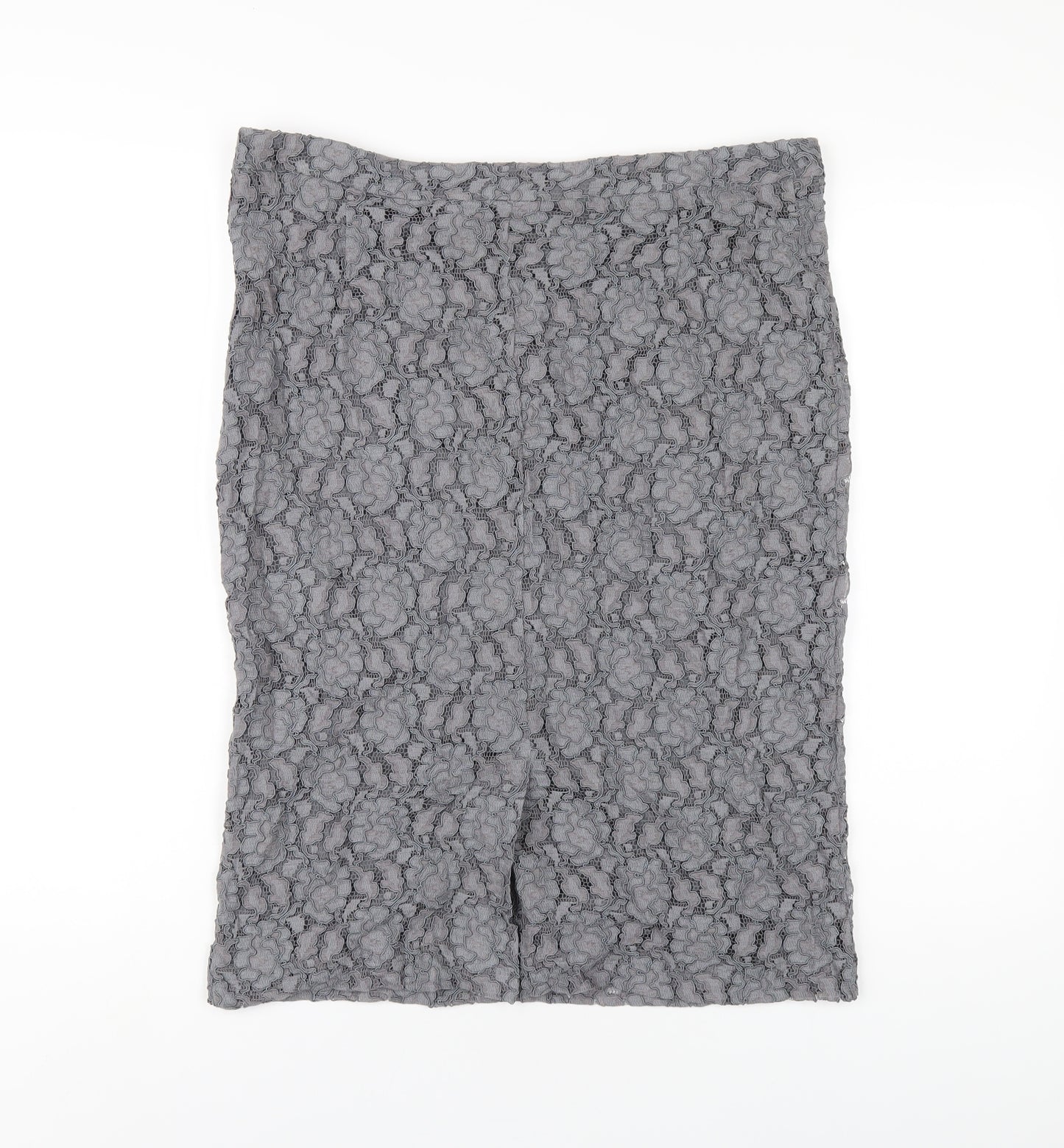 Planet Womens Grey Polyester Straight & Pencil Skirt Size 14 Zip