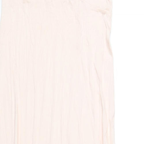 Missguided Womens Pink Viscose Maxi Size 10 One Shoulder Pullover