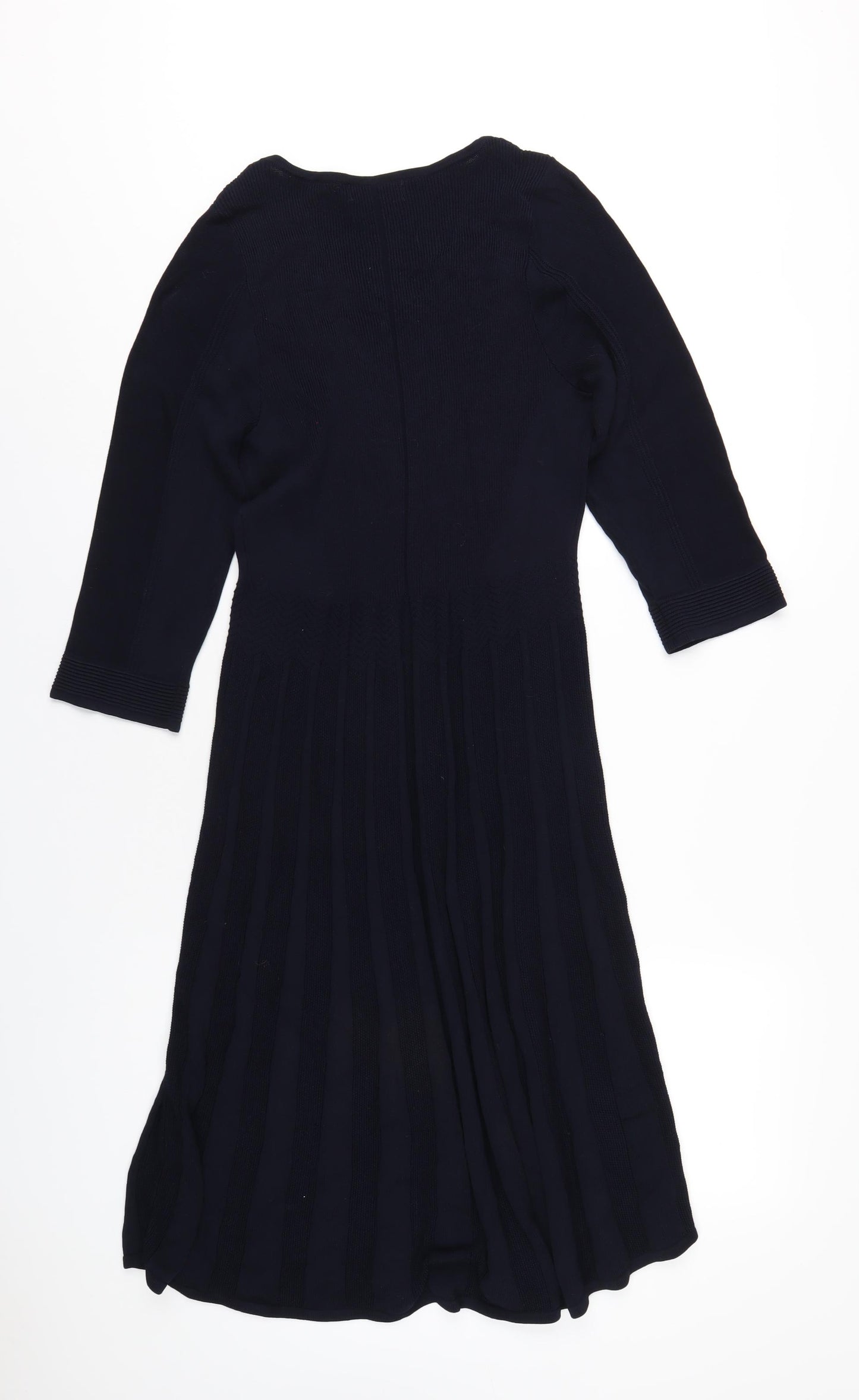 Per Una Womens Blue Viscose A-Line Size 14 Scoop Neck Pullover