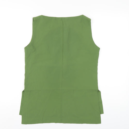 Class Womens Green Polyester Basic Tank Size 14 Round Neck