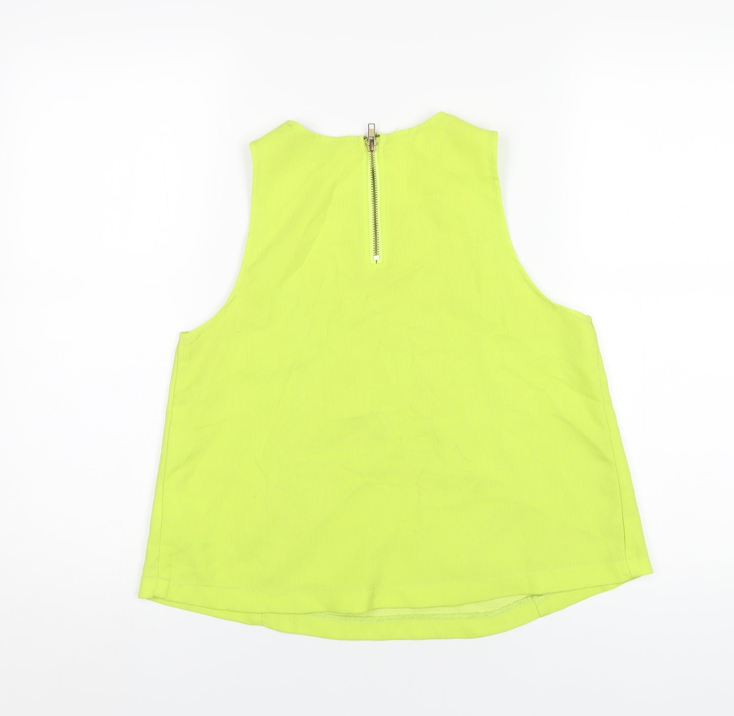 AX Paris Womens Green Polyester Basic T-Shirt Size 12 Round Neck