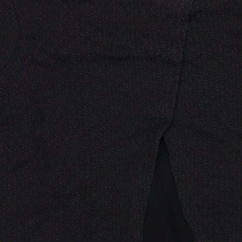 Great Plains Womens Black Cotton Basic T-Shirt Size S Round Neck