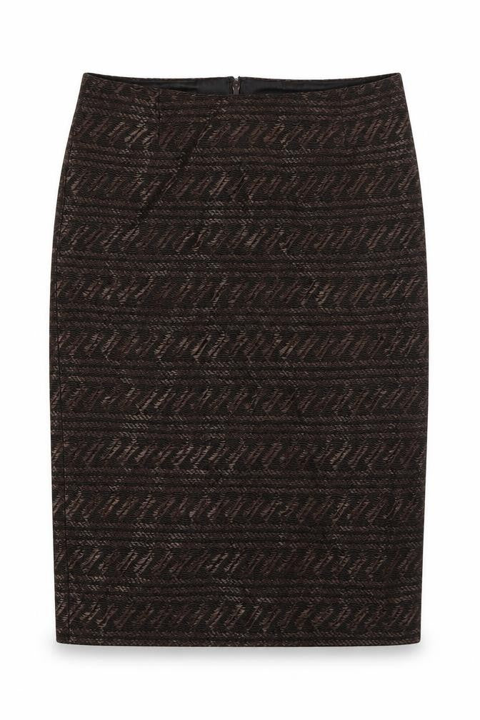 Peruvian Connection Womens Black Cotton Straight & Pencil Skirt Size 12 Zip