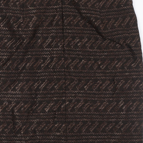 Peruvian Connection Womens Black Cotton Straight & Pencil Skirt Size 12 Zip