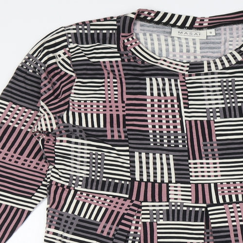 Masai Womens Multicoloured Polyester A-Line Size S Boat Neck